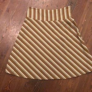 Texture striped A-line skirt